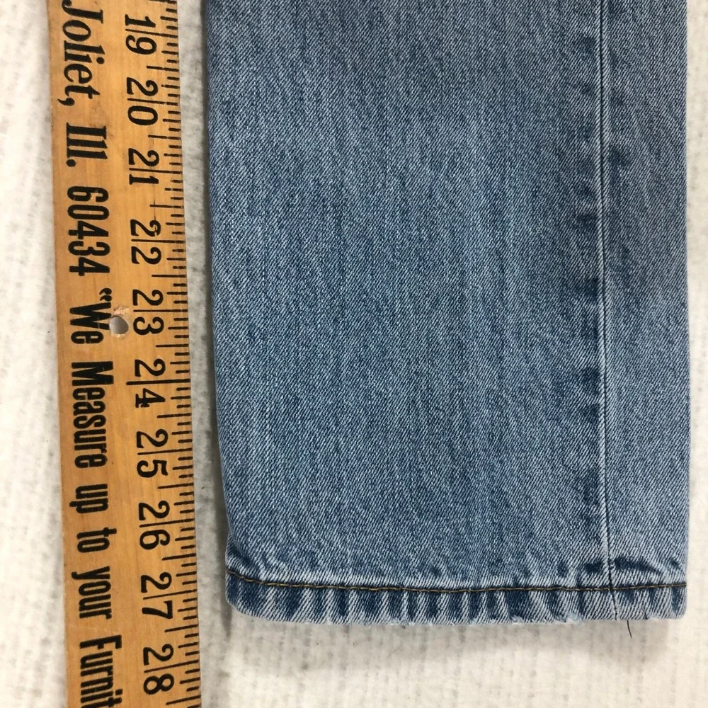 Levis 505 Regular Fit Straight Leg‎ Light Wash Blue Denim Jeans Mens W33 L30